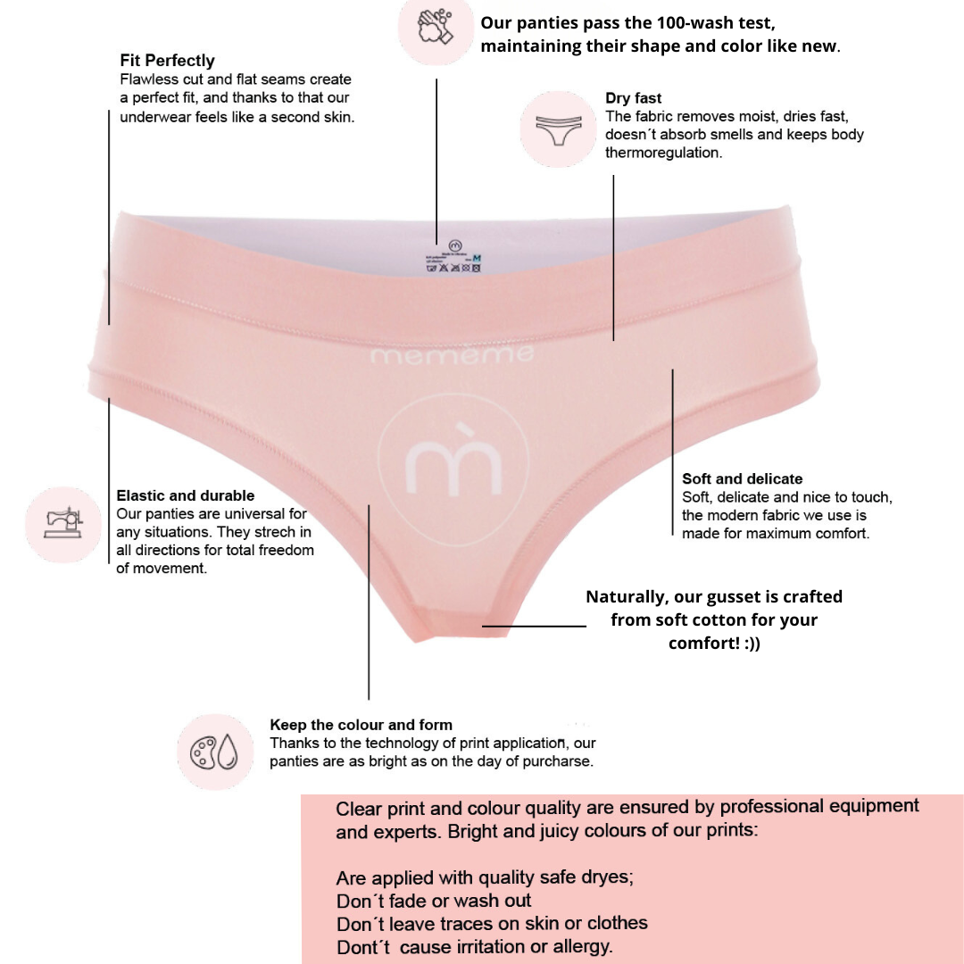 Memème Women’s Ultra-Comfortable SWEET ME - Honey - Panties | Breathable Cotton Crotch, Stretchy Fit, No Elastic Bands